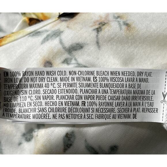 Forever 21 Sunflower Chiffon Beach Boho Chic Floral Sleeveless Ivory Romper, L - Picture 5 of 8